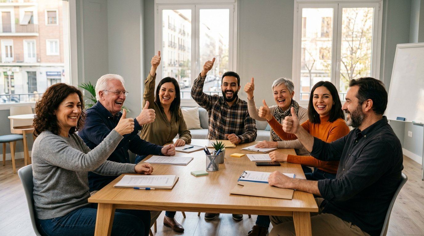 Junta de propietarios llegando a un acuerdo